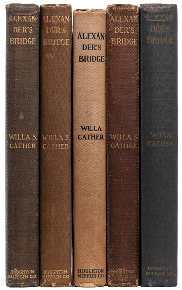  CATHER, Willa (1873-1947). Alexanders Bridge [4 Copies]. B...
