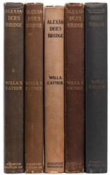  CATHER, Willa (1873-1947). Alexander's Bridge [4 Copies]. B...