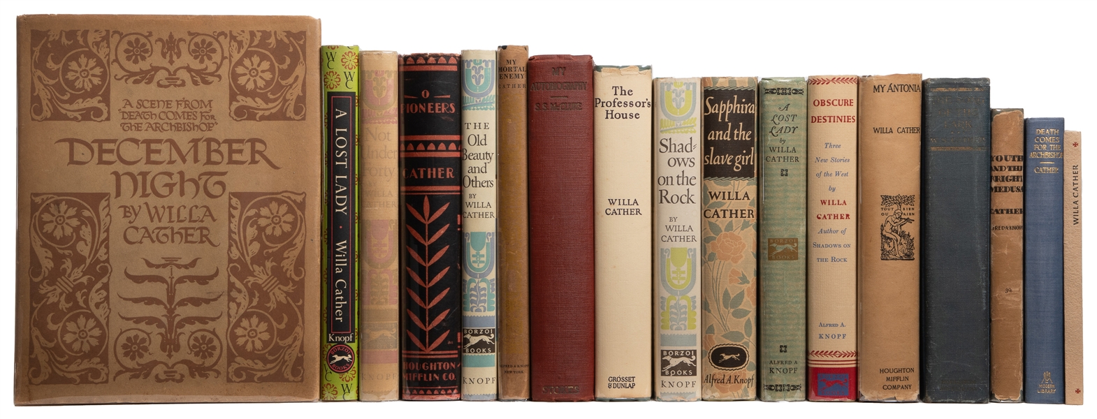  CATHER, Willa (1873-1947). Group of 17 First Trade Editions...