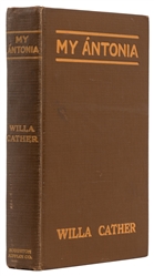  CATHER, Willa (1873-1947). My Ántonia. By Willa Sibert Cath...