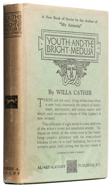  CATHER, Willa (1873-1947). Youth and the Bright Medusa. New...