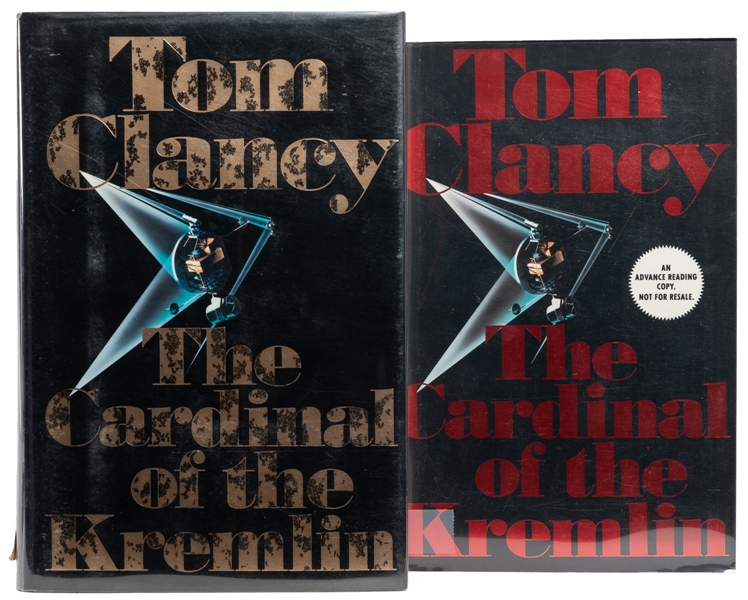  CLANCY, Tom (1947-2013). Two Signed Copies of The Cardinal ...