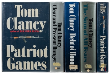  CLANCY, Tom (1947-2013). Group of 4 Signed or Inscribed Fir...