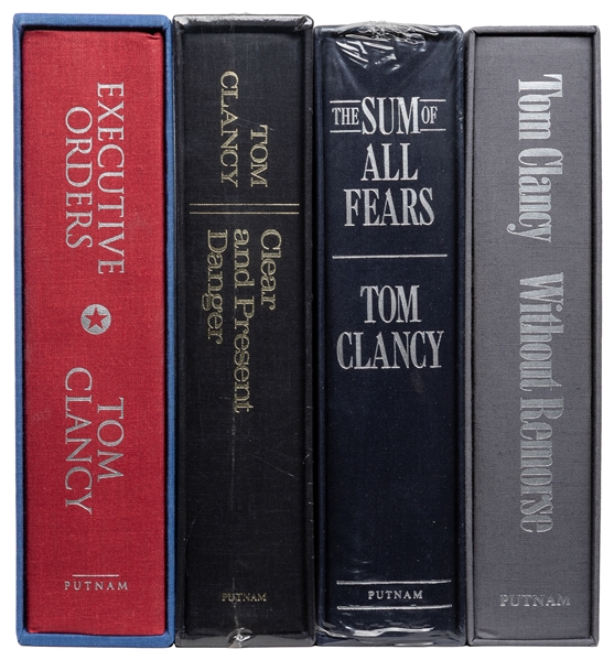  CLANCY, Tom (1947-2013). Group of 4 Signed, Limited First E...