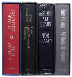 CLANCY, Tom (1947-2013). Group of 4 Signed, Limited First E...