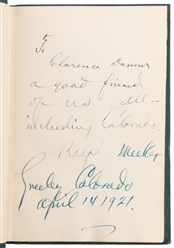  [DARROW, Clarence (1857-1938), his copy]. HOWARD, Sarah Eli...