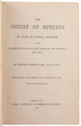  DARWIN, Charles (1809-1882). The Origin of the Species by M...