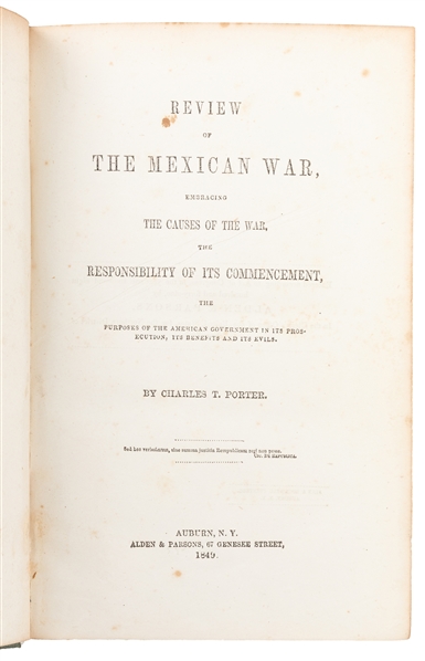  [DURYÉE, Abram (1815-1890), his copy]. PORTER, Charles T. R...