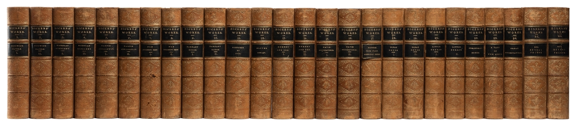  [FINE BINDINGS]. DICKENS, Charles (1812-1870). Works of Cha...