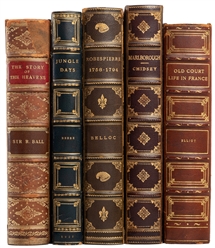  [BINDINGS]. Five miscellaneous finely bound volumes. Includ...