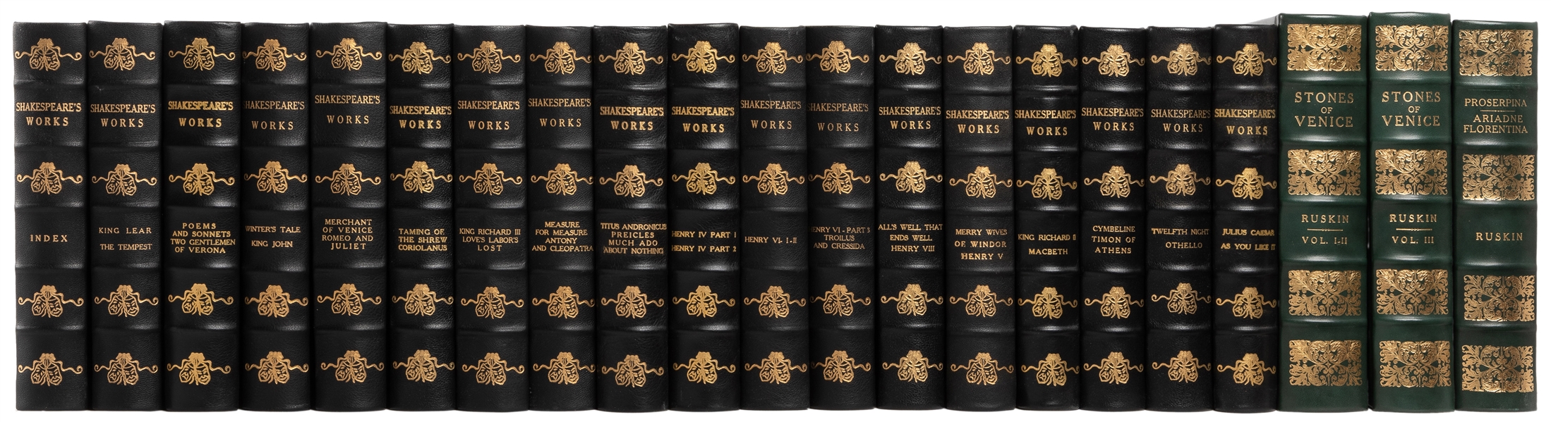  [FINE BINDINGS]. SHAKESPEARE, William (1564-1616) and RUSKI...