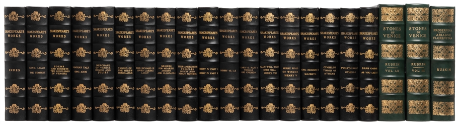 [FINE BINDINGS]. SHAKESPEARE, William (1564-1616) and RUSKI...