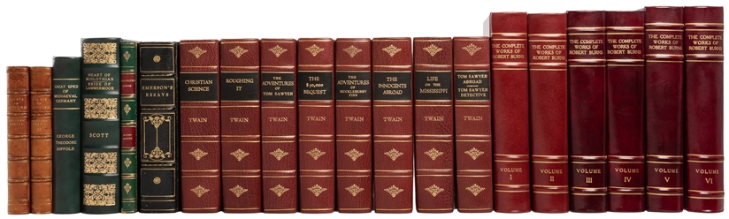  [FINE BINDINGS]. TWAIN, Mark (1835-1910), BURNS, Robert (17...