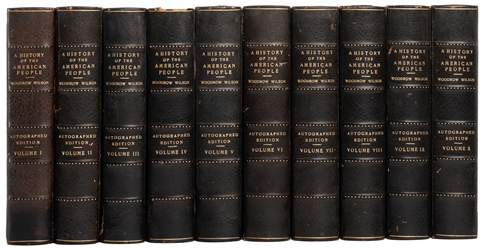  [FINE BINDINGS]. WILSON, Woodrow (1856-1924). A History of ...