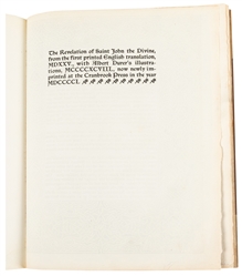  [FINE PRESS BOOKS]. [CRANBROOK PRESS]. [DURER, Albert (1471...