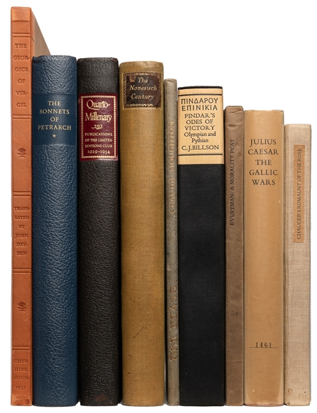  [FINE PRESS BOOKS]. Group of 9 Fine Press Books. [V.p., 20t...