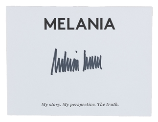  [FIRST LADIES]. TRUMP, Melania (b. 1970). Melania. [Delawar...