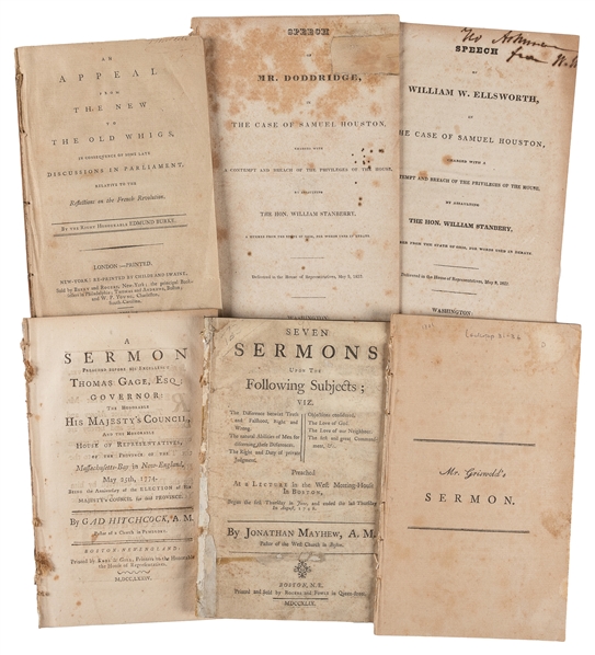  Group of 6 Offprints or Extracts of 18th and 19th Century A...
