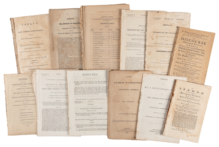  Group of 14 Offprints or Extracts of 18th and 19th Century ...