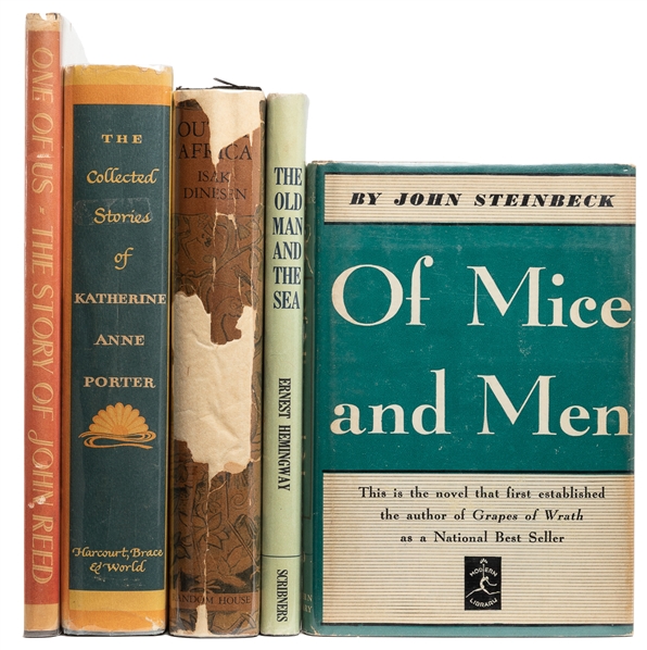  Group of Five First Editions or Early Reprints, One Inscrib...