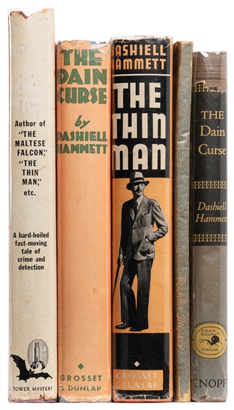  HAMMETT, Dashiell (1894-1961). Group of 5 Later Editions or...