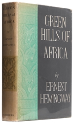  HEMINGWAY, Ernest (1899-1961). Green Hills of Africa. Decor...