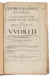  HEYLYN, Peter (1599-1662). Cosmographie In Four Bookes. Con...