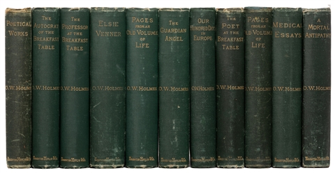  HOLMES, Oliver Wendell, Sr. (1809-1894). [Works.] Boston: H...