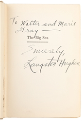 HUGHES, Langston (1901-1967). The Big Sea. An Autobiography...