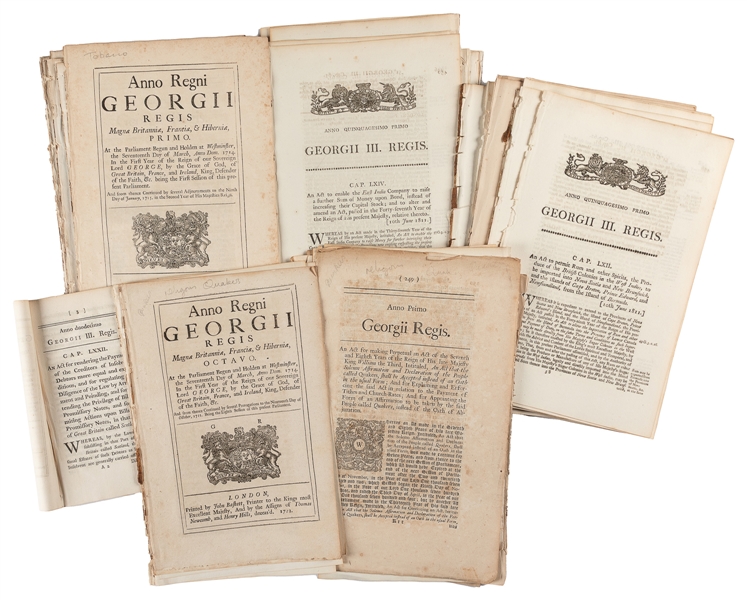  [KING GEORGE III (1738-1820), association]. Group of Nearly...