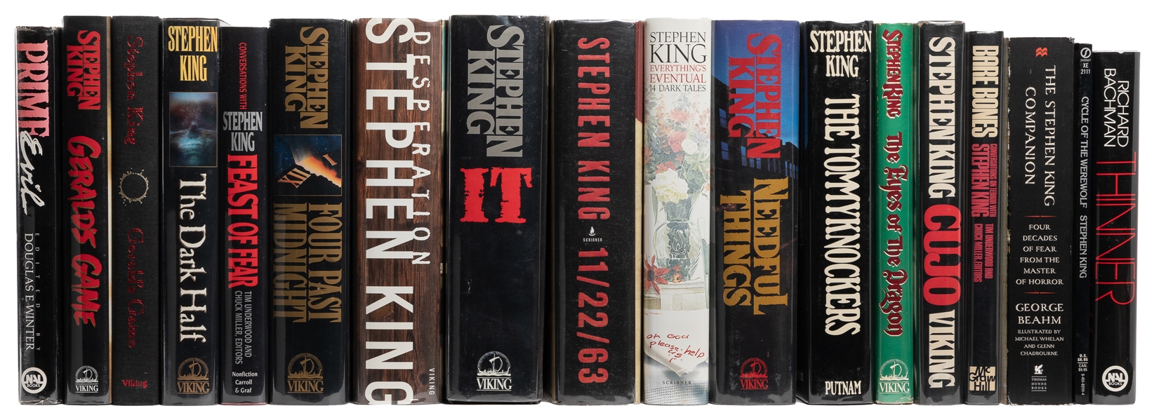  KING, Stephen (b. 1947). Group of 22 First Trade Editions. ...