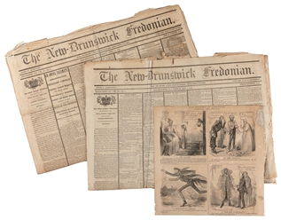  [NEWSPAPERS]. [LINCOLN, Abraham (1809-1865), subject]. 4 Co...