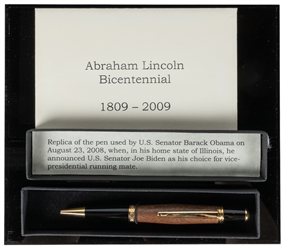  [PRESIDENTS]. [OBAMA, Barack (b. 1961), association]. Repli...