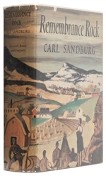  SANDBURG, Carl (1878-1967). Remembrance Rock. New York: Har...