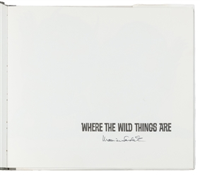  SENDAK, Maurice (1928-2012). Where the Wild Things Are. New...