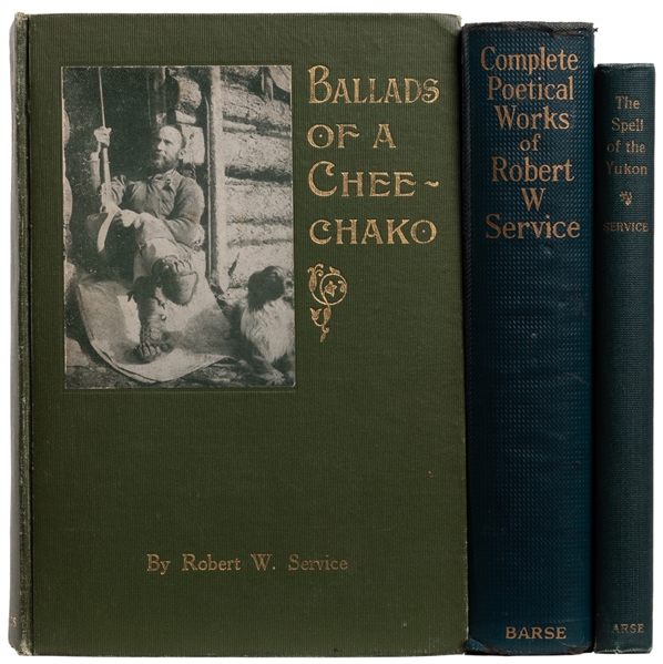  SERVICE, Robert W. (1874-1958). Trio of First Editions of S...