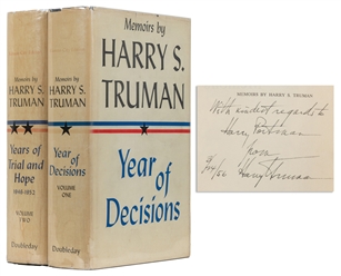  TRUMAN, Harry S. (1884-1972). Memoirs: Year of Decisions / ...