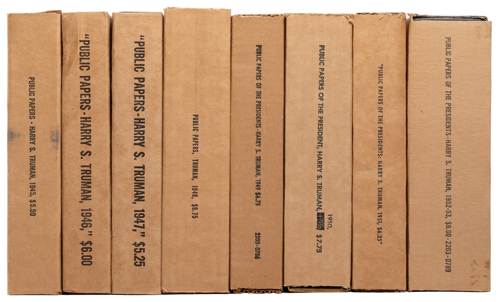  TRUMAN, Harry S. (1884-1972). Public Papers of the Presiden...