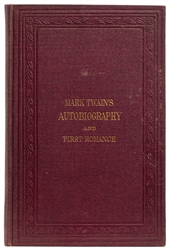  TWAIN, Mark (1835-1910). Mark Twain's (Burlesque) Autobiogr...