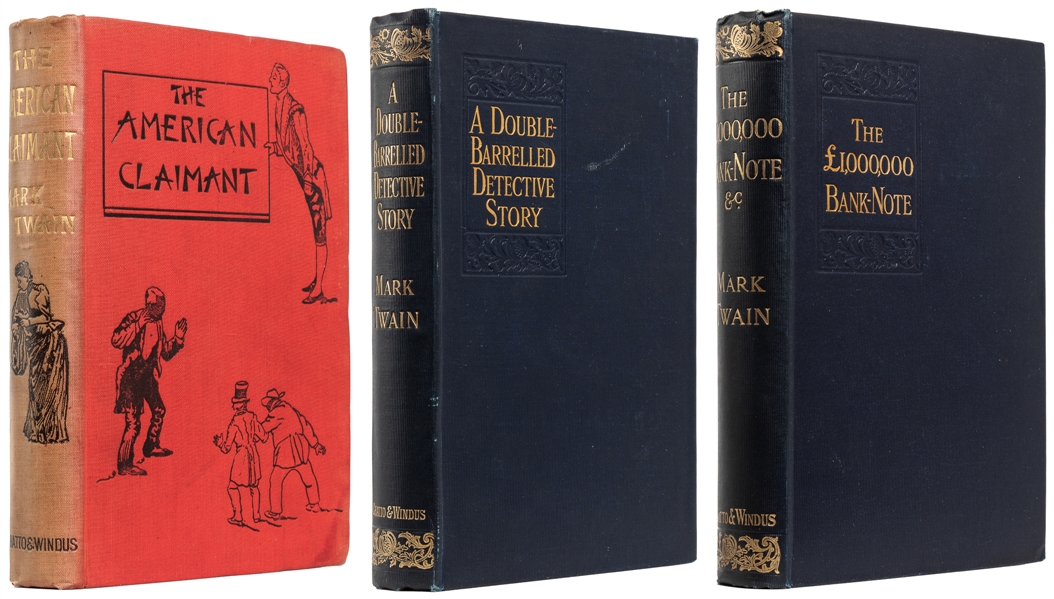  TWAIN, Mark (1835-1910). Trio of 3 Early English Editions o...
