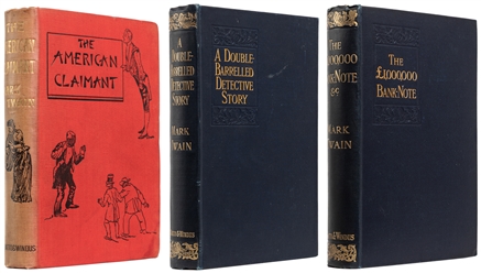  TWAIN, Mark (1835-1910). Trio of 3 Early English Editions o...