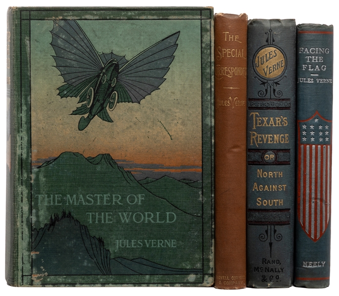  VERNE, Jules (1828-1905). Group of 4 First American Edition...