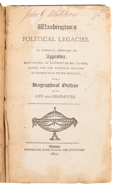  [WASHINGTON, George (1732-1799), subject]. Washingtons Pol...