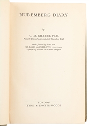  [WORLD WAR II]. GILBERT, G[ustave] M[ark] (1911-1977). Nure...