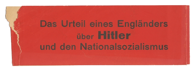  [WORLD WAR II]. LEWIS, Wyndham (1882-1957). Hitler und Sein...
