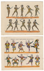  [HAND-COLORED PLATES]. Group of 4 Hand-Colored Plates of Cl...