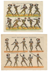  [HAND-COLORED PLATES]. Group of 4 Hand-Colored Plates of Cl...