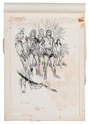  KNIGHT, David (1923-1982). Group of 10 Original Pen and Ink...