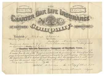  [CHICAGO FIRE]. Archive of Autograph Letters or Documents R...