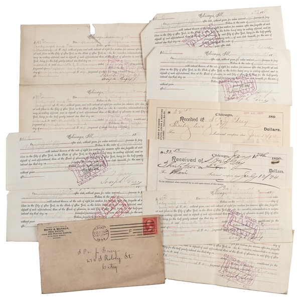  [CHICAGO REAL ESTATE]. Group of 12 Items Related to the Rea...